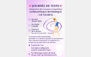 Journée de tests - intégration des groupes de compétition