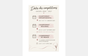 Dates des compétitions