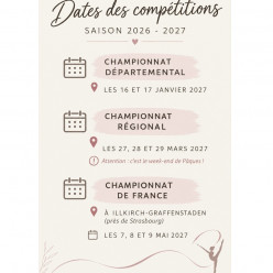 Dates des compétitions